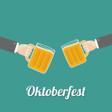 Oktoberfest elleri ve kodes bira gözlük