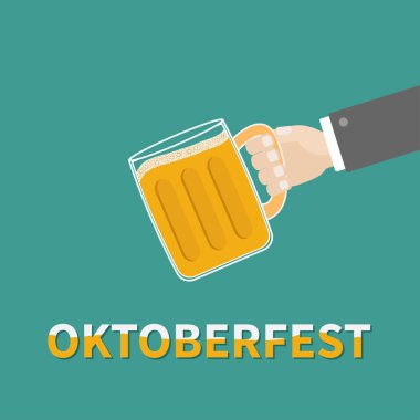 Oktoberfest el ve kodes bira cam