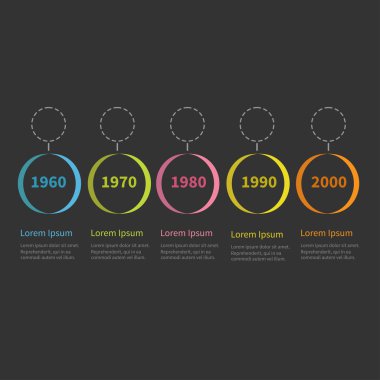 Timeline Infographic with circles