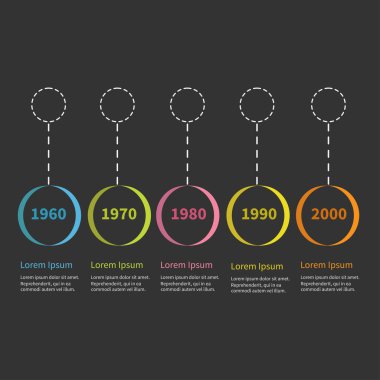 Timeline Infographic with circles