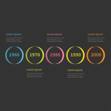 Timeline Infographic with circles