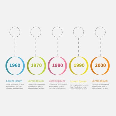 renkli asılı daireler ve metin