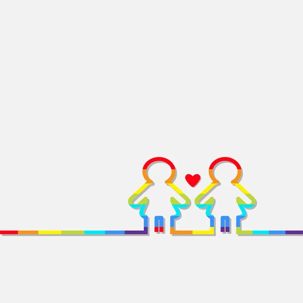 Homosexuella äktenskap stolthet symbol — Stock vektor