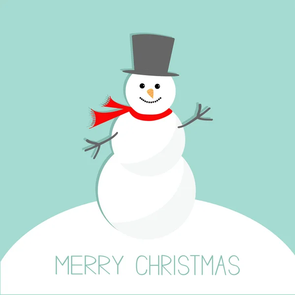 Snowman tarjeta de Navidad — Vector de stock