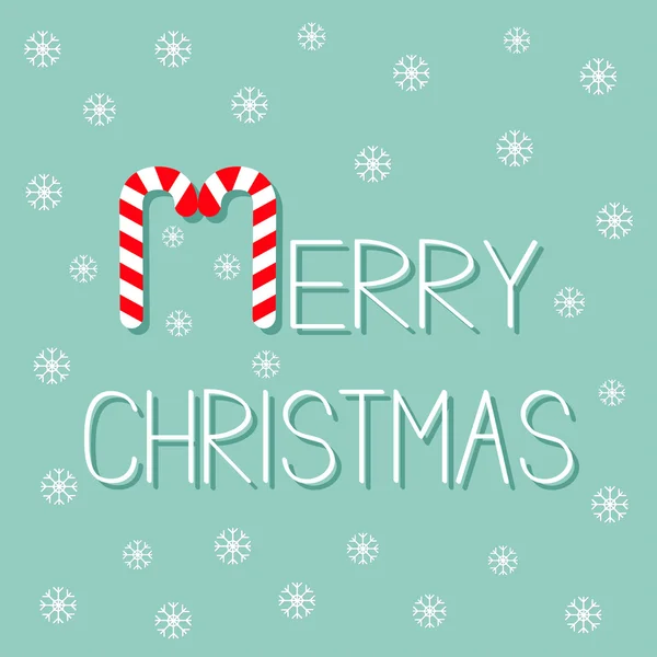 Merry Christmas Candy Cane text. — Stock vektor