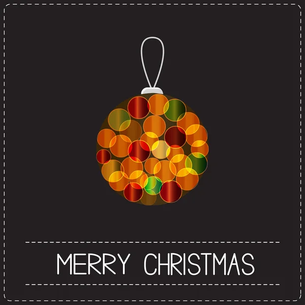 Joyeux Noël carte avec balle — Image vectorielle