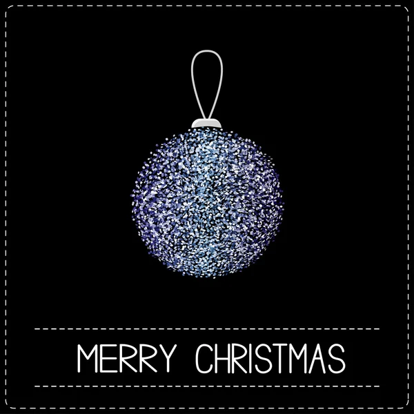 Merry Christmas card with ball — Stock Vector