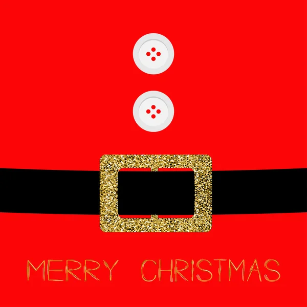 Santa Claus Christmas Coat with buttons. — Stockový vektor