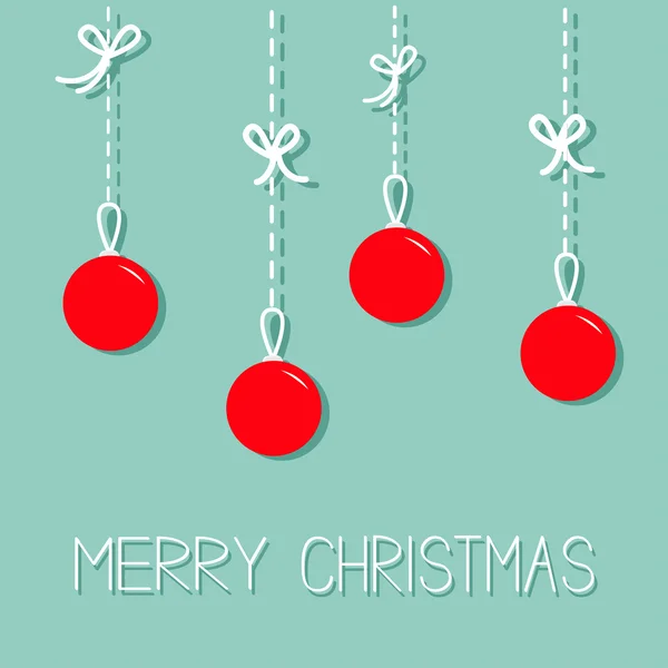 Hanging christmas balls.  Merry Christmas — Stockvector