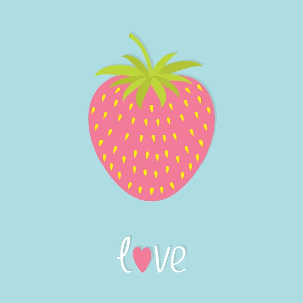 Love strawberry  card — Stok Vektör