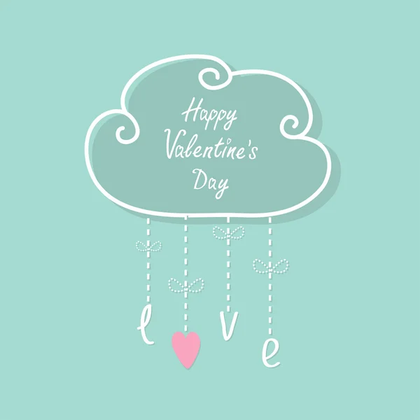 Joyeuses Saint-Valentin nuage — Image vectorielle