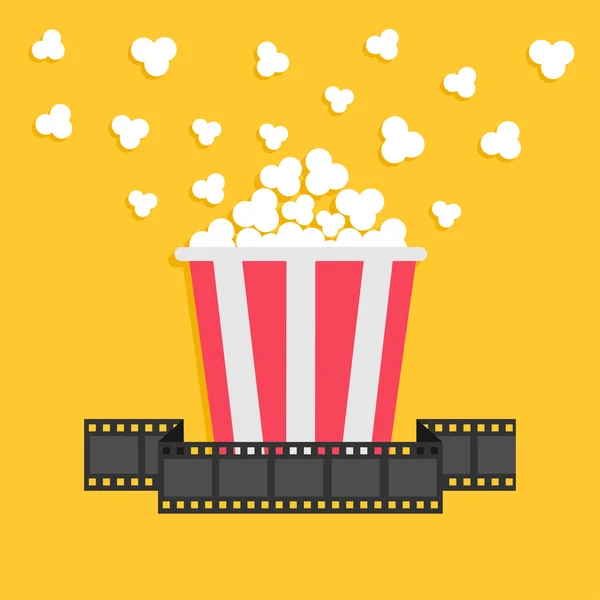 Popcorn. Film strip lint — Stockvector