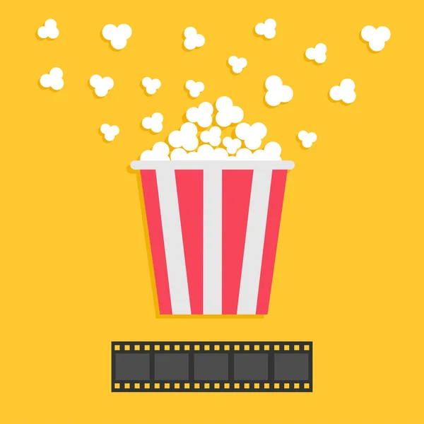 Popcorn popping. Film strip — Stock Vector