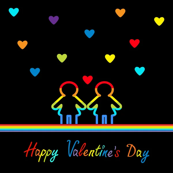 Šťastný Valentines den. Love karta — Stockový vektor