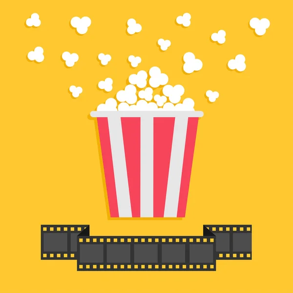 Popcorn with  film strip — Stock Vector