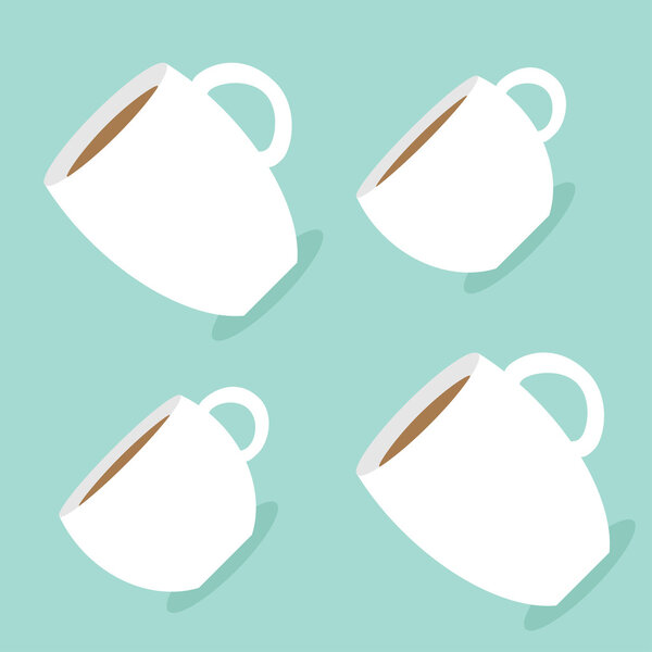 Coffee cups, mugs set