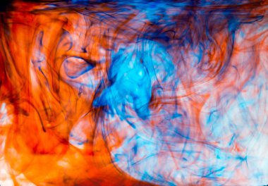 Soyut Mürekkep Rengi Sıçrama arkaplanı, kirlilik kavramı