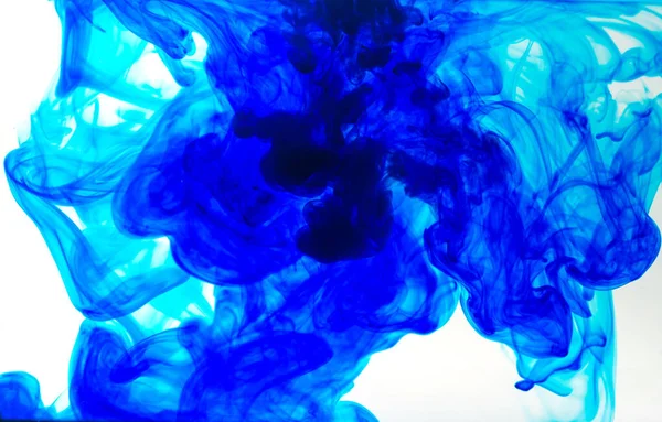 Farbtinte Wasser Isoliert Auf Weiß Farbtropfen Wasser Bewegung Farbiger Tropfen — Stockfoto