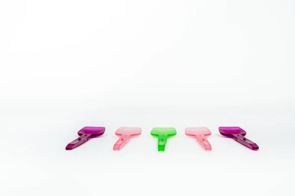 Colorful Plastic Dessert Spoons — Stock fotografie