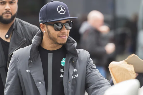 F1: Lewis Hamilton, team Mercedes Rechtenvrije Stockafbeeldingen
