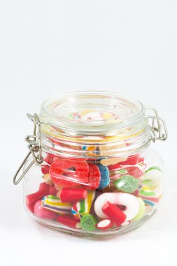 Cam Kavanoz şeker tam