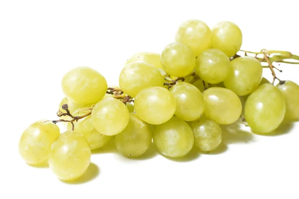 Witte druiven op witte achtergrond — Stockfoto