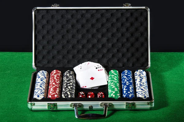 Caso de poker — Fotografia de Stock