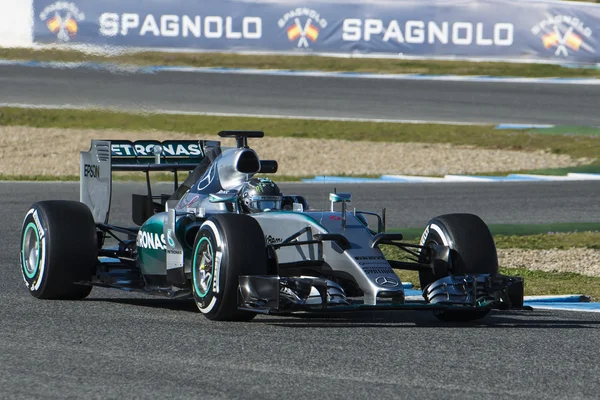 Formule 1, 2015: Presentatie van de nieuwe auto Mercede — Stockfoto