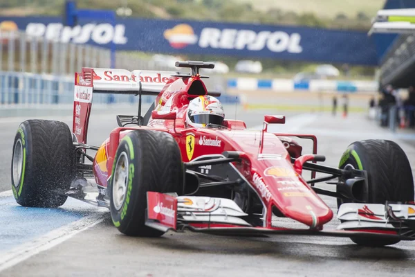 Formuła 1: Sebastian Vettel, Ferrari — Zdjęcie stockowe