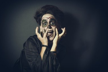 Köpek için Halloween kılık portresi