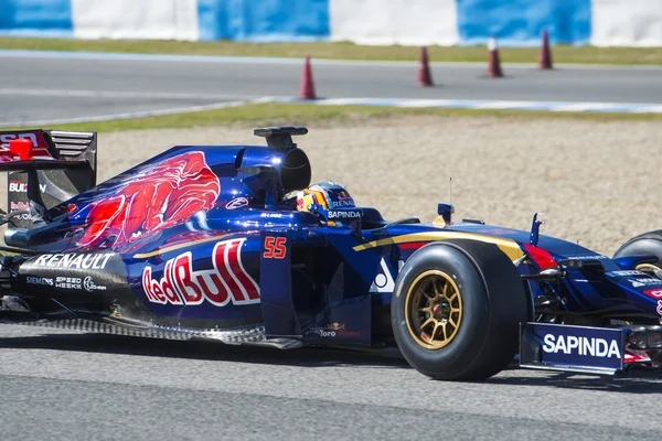 Формула 1 2015: Carlos Сайнс Jr — стокове фото