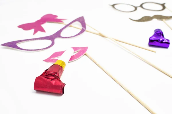 Utensils for party on white background — Stock Photo, Image