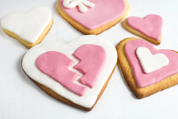 Cookies em forma de coração — Fotografia de Stock