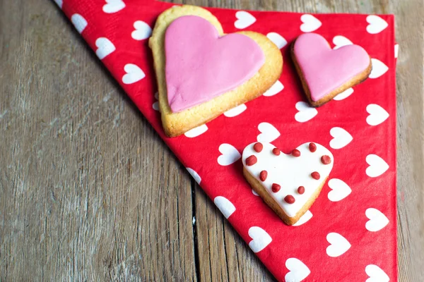 Biscuits en forme de coeur — Photo