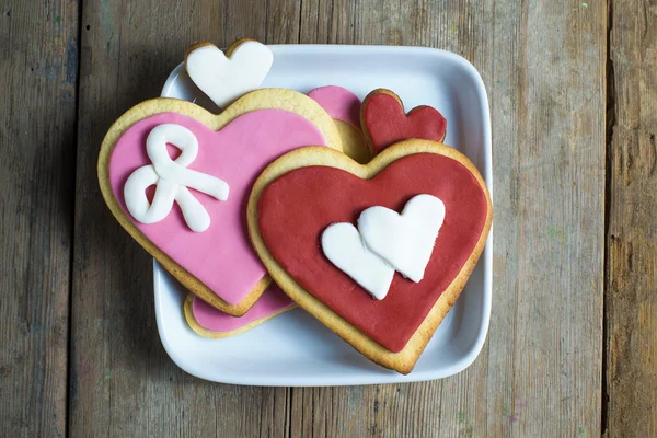 Τα μπισκότα σε σχήμα καρδιάς — Φωτογραφία Αρχείου
