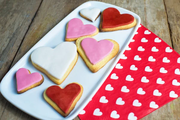 Τα μπισκότα σε σχήμα καρδιάς — Φωτογραφία Αρχείου