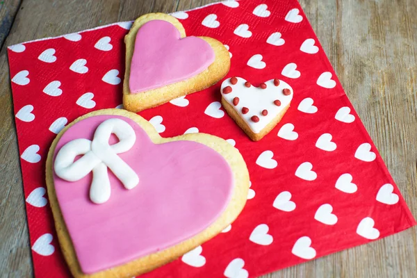 Cookies em forma de coração — Fotografia de Stock