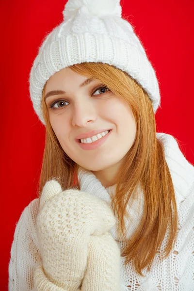 Vinter skönhet flicka — Stockfoto