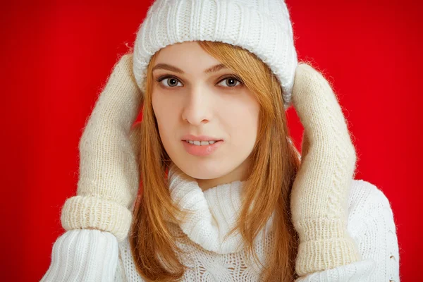 Chica belleza invierno —  Fotos de Stock