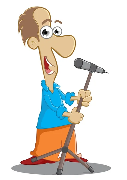 A person is performing singing — Stock Photo, Image