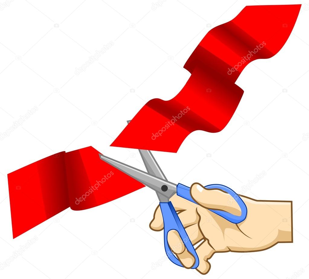 Cutting Red Ribbon