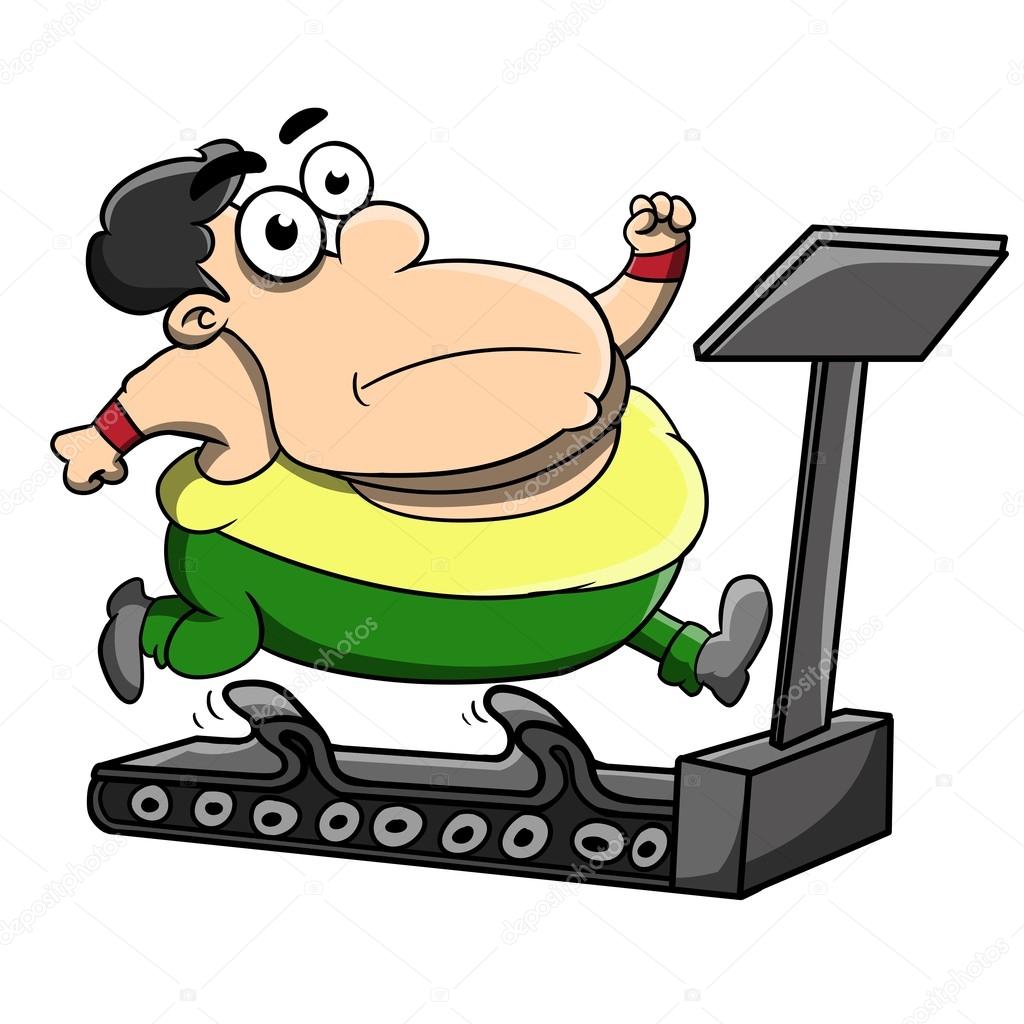 somebody doing the treadmill in order to lose weight