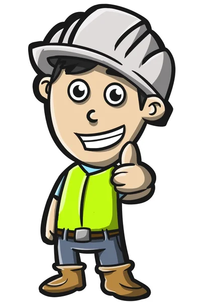 Construction worker who smart — Stock Photo, Image