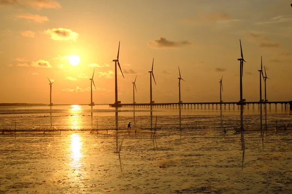 Ren energi, vindkraftanläggning — Stockfoto