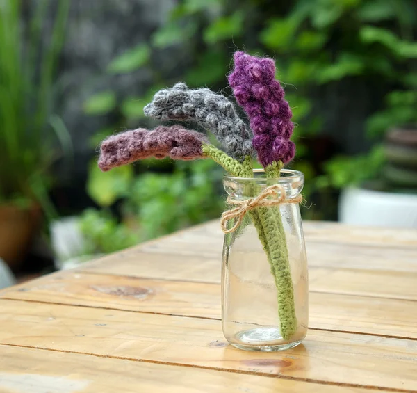 Knitted lavender flower — Stock Photo, Image