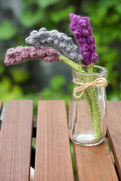 Knitted lavender flower — Stock Photo, Image