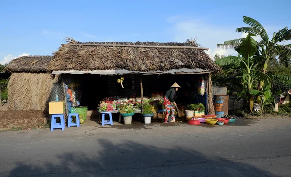 Barracas de alimentos, mercado de agricultores — Fotografia de Stock