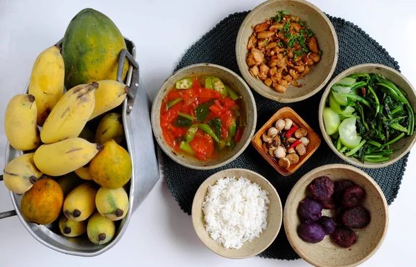 Vietnamese Vegan Meal Lunch Time Simple Ingredient Gourd Cook Sauce — Stock Photo, Image