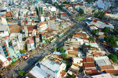 Ho Chi Minh city view, yoğun kentsel