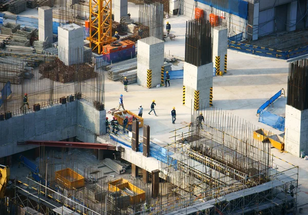 Trabajos de construcción, Asia ciudad — Foto de Stock